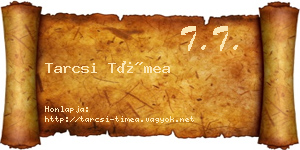 Tarcsi Tímea névjegykártya