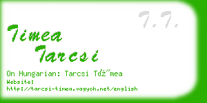 timea tarcsi business card
